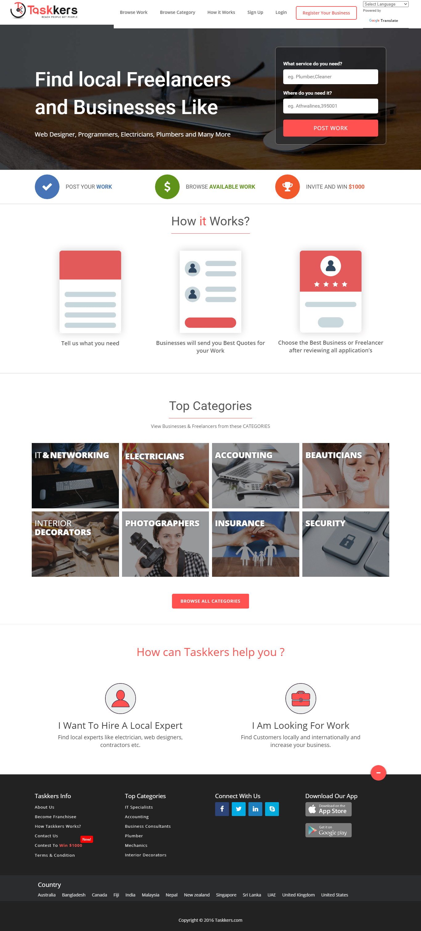 Professional Freelancer Website template and Android/IOS app Professional Freelancer Website template and Android/IOS app